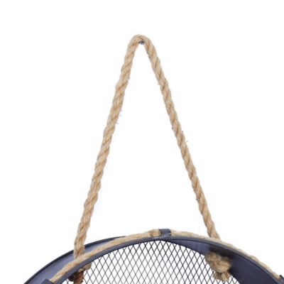 Image showing  Black Metal Industrial Wall Shelf, 24 in. x 24 in. x 6 in.