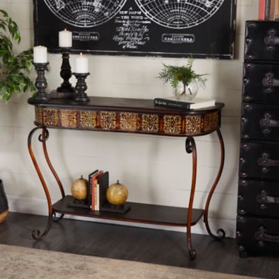 Harper & Willow Traditional Metal Console Table, 41 in. x 19 in. x 33 in.