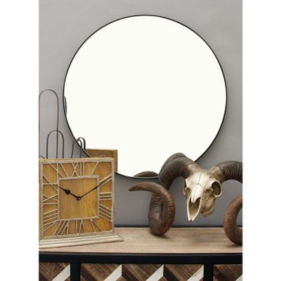 Harper & Willow Black Contemporary Wood Wall Mirror, 24 in. x 24 in., 60153