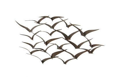 Image showing  Black Metal Coastal Birds Wall Decor, 47 in. x 26 in.