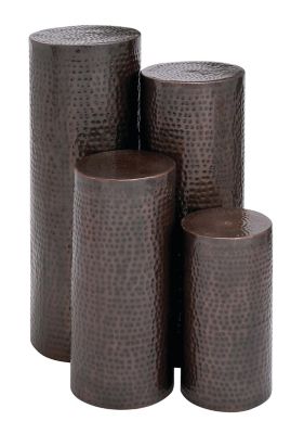 Image showing  Metal Industrial Pedestal Table, 4 pc.