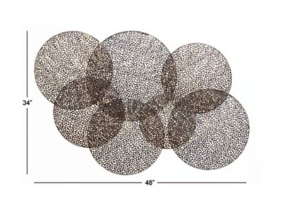 Image showing  Black Iron Industrial Wall Decor, 34 in x 48 in. x 3 in.