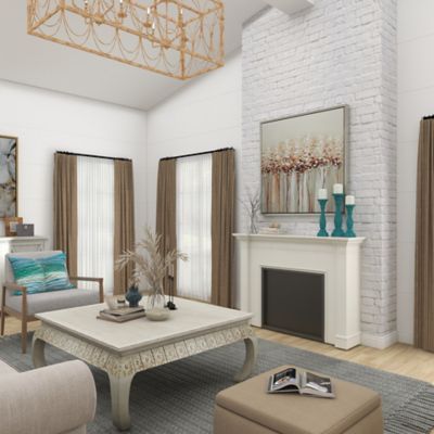 Image showing 8 th Harper & Willow Assorted Wood Traditional Candle Holders, Blue, 3-Pack