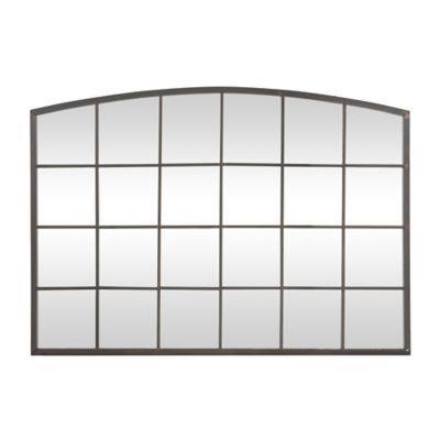 Image showing  Black Industrial Metal Wall Mirror, 34 in. x 48 in.