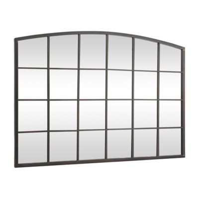 Image showing  Black Industrial Metal Wall Mirror, 34 in. x 48 in.
