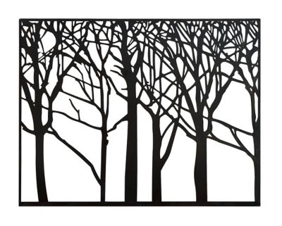 Image showing  Black Metal Modern Wall Decor, 38 in. x 29 in.