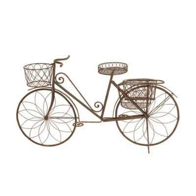 Image showing  Metal Vintage Bicycle Plant Stand, 56 in. x 31 in., 4 Baskets