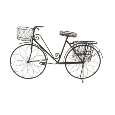 Image showing  Metal Vintage Bicycle Plant Stand, 56 in. x 31 in., 4 Baskets