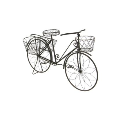 Image showing  Metal Vintage Bicycle Plant Stand, 56 in. x 31 in., 4 Baskets