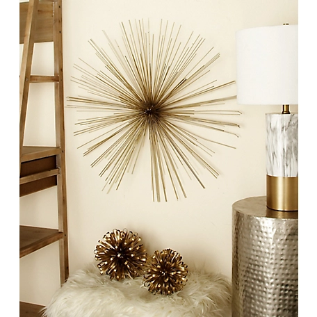 Harper & Willow Silver Contemporary Abstract Metal Wall Decor, 32 in. x 32 in.