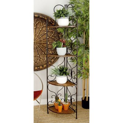 Harper & Willow Iron Farmhouse Corner Rack