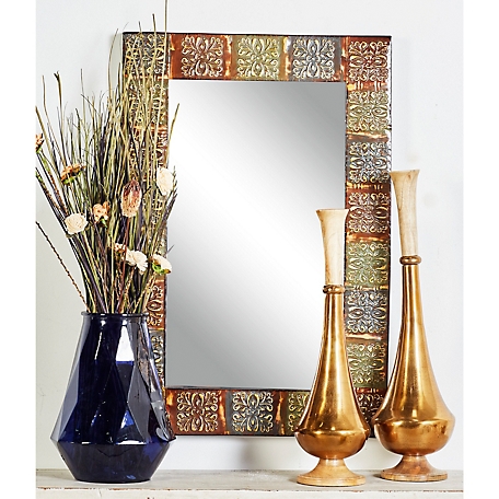 Harper & Willow Multicolor Metal Traditional Console Mirror, 36 in. x 24 in. x 2 in.