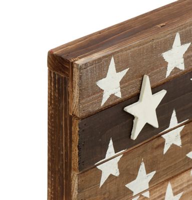 Image showing  Dark Brown Farmhouse Wood Wall Decor, 30 in. x 44 in.