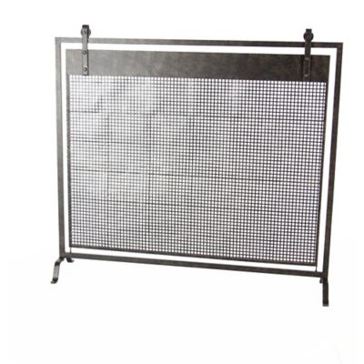 Image showing 3 th Harper & Willow Black Metal Contemporary Fireplace Screen, 35 in. x 38 in. x 9 in.