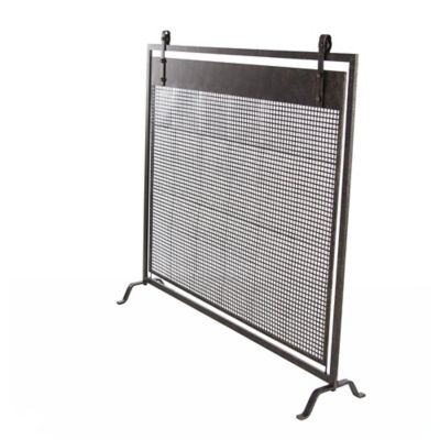 Image showing 5 th Harper & Willow Black Metal Contemporary Fireplace Screen, 35 in. x 38 in. x 9 in.