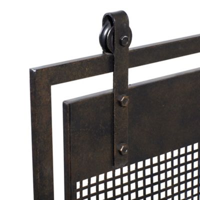 Image showing 6 th Harper & Willow Black Metal Contemporary Fireplace Screen, 35 in. x 38 in. x 9 in.