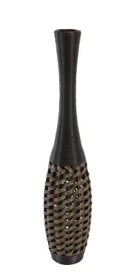 Image showing  Rattan Coastal Style Vase, 48 in. x 12 in. x 12 in., Brown