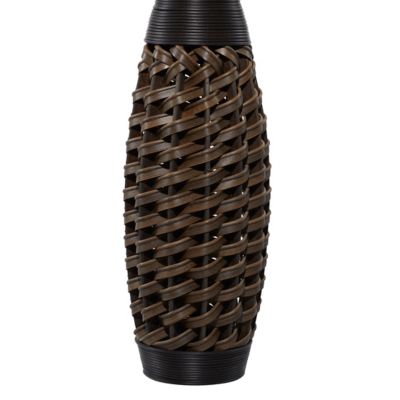 Image showing  Rattan Coastal Style Vase, 48 in. x 12 in. x 12 in., Brown