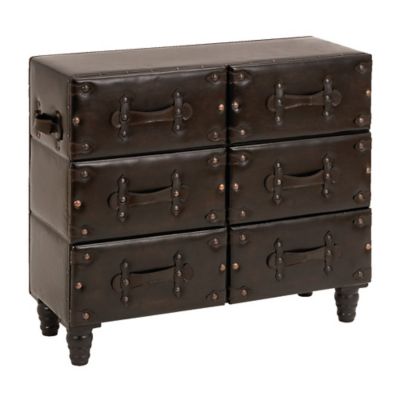 Image showing  6-Drawer Traditional Cedar Chest, 12 in., Black
