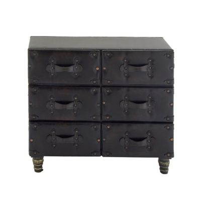 Image showing  6-Drawer Traditional Cedar Chest, 12 in., Black