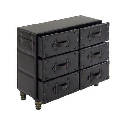 Image showing  6-Drawer Traditional Cedar Chest, 12 in., Black