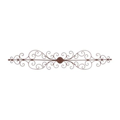 Harper & Willow Brown Metal Rustic Wall Decor, 44 in. x 8 in.