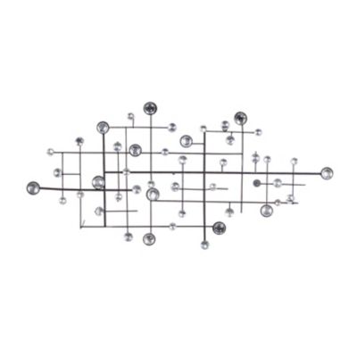 Image showing  Silver Glam Abstract Metal Wall Decor, 42 in. x 20 in.