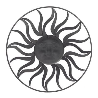 Image showing 2 th Harper & Willow Brown Metal Rustic Outdoor Wall Decor, 36 in. x 36 in.