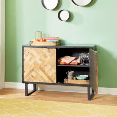 Harper & Willow Contemporary Fir Wood Cabinet, 15 in.