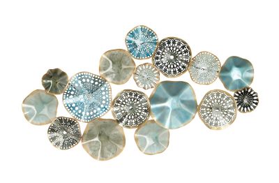 Image showing  Multicolor Metal Contemporary Wall Decor, 50 in. x 25 in.