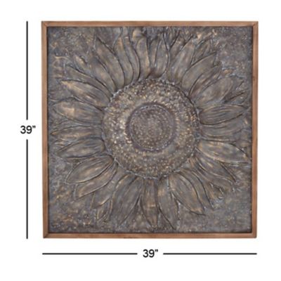 Image showing  Grey Iron Rustic Wall Art, 39 in. x 39 in.