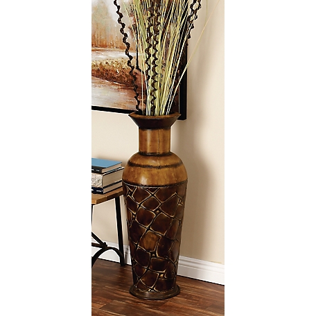 Harper & Willow 3 pc. Brown Metal Rustic Vase Set, 50 in., 35 in., 26 in.
