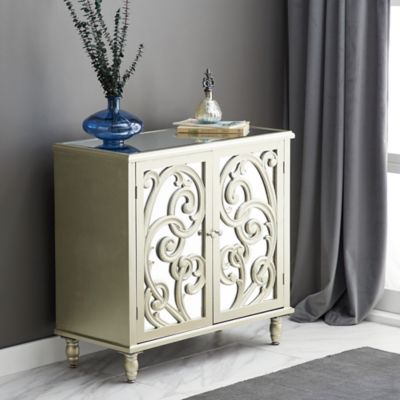 Harper & Willow Glam Wood Cabinet