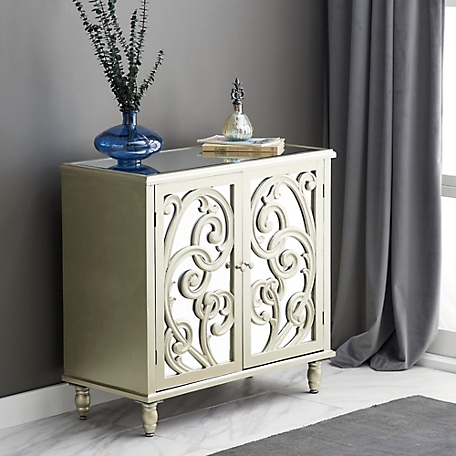 Harper & Willow Glam Wood Cabinet
