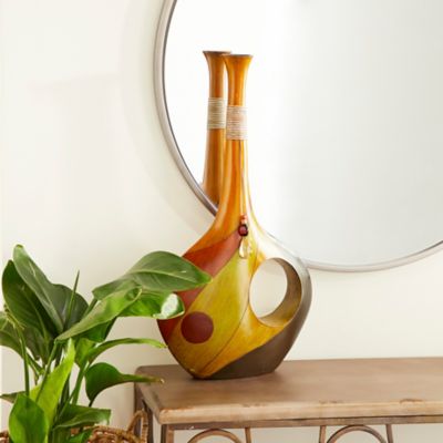 Harper & Willow Multicolor Polystone Eclectic Vase, 25 in. x 15 in. x 5 in.