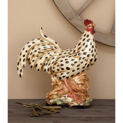 Harper & Willow Beige Ceramic Farmhouse Birds Garden Sculpture, 14 in. x 13 in. x 6 in.