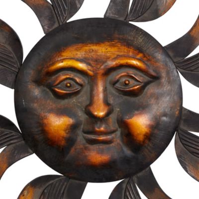 Image showing  Brown Metal Rustic Outdoor Wall Decor, 35 in. x 35 in.