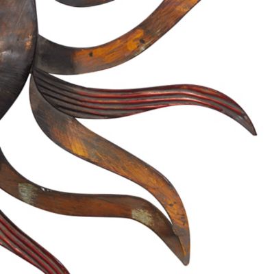 Image showing  Brown Metal Rustic Outdoor Wall Decor, 35 in. x 35 in.