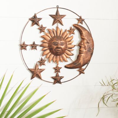 Harper & Willow Brown Metal Rustic Outdoor Wall Decor, 20 in. x 21 in.