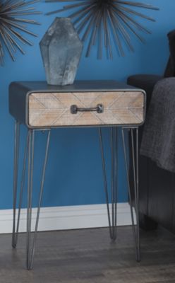 Harper & Willow Iron and Wood Modern Accent Table