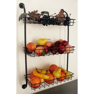 Harper & Willow Black Metal Industrial Wall Shelf, 24 in. x 24 in. x 5 in.