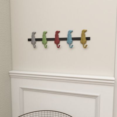 Harper & Willow Multicolor Metal Farmhouse Wall Hook, 5 in. x 19 in. x 1 in.