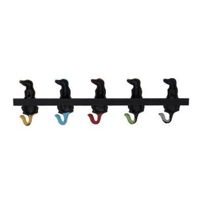 Image showing  Multicolor Metal Farmhouse Wall Hook, 5 in. x 19 in. x 1 in.