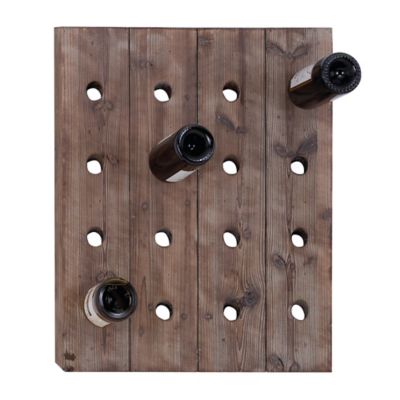 Image showing  Brown Wood Tall Wall Wine Rack