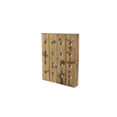 Image showing  Brown Wood Tall Wall Wine Rack