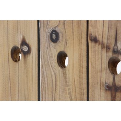 Image showing  Brown Wood Tall Wall Wine Rack