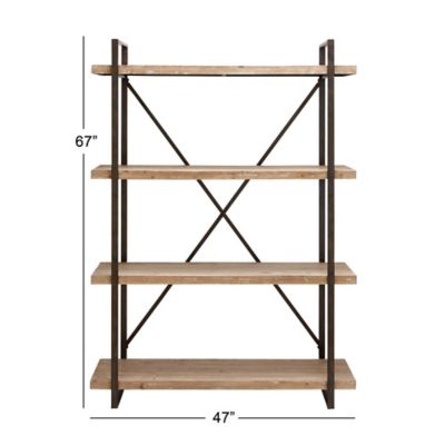 Image showing  47 in. x 14 in. x 67 in. 4-Shelf Wood Industrial Shelving Unit