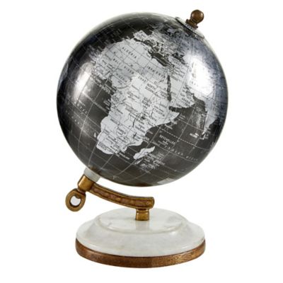 Image showing  Plastic Globe with Marble Base, 5 in. x 5 in. x 7 in., Black