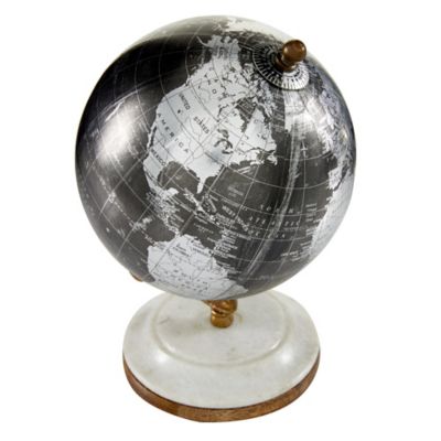 Image showing  Plastic Globe with Marble Base, 5 in. x 5 in. x 7 in., Black