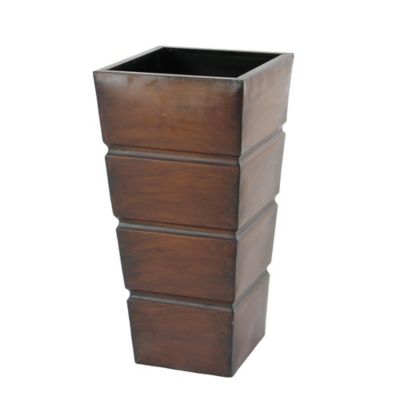 Image showing  Iron Rustic Planter Set, 31 in., 25 in., 20 in., Brown, 3-Pack